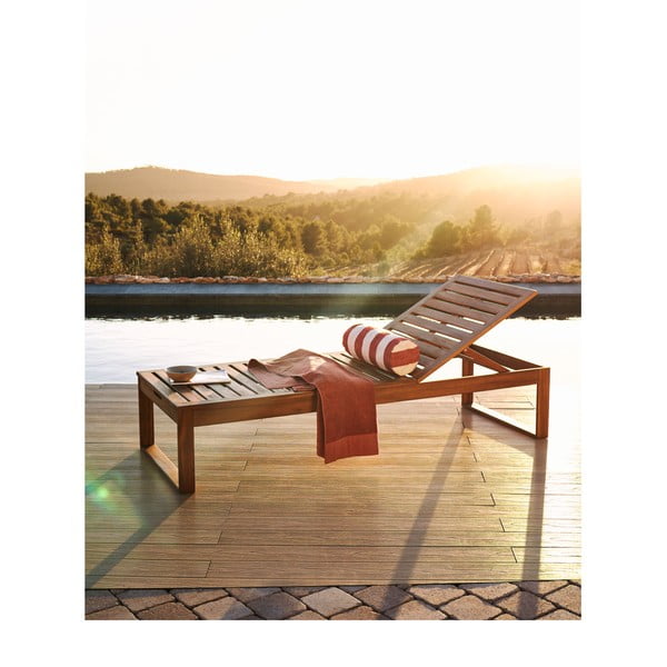 Vrtni ležalnik iz masivnega lesa v naravni barvi Sulamita – Kave Home-image-1