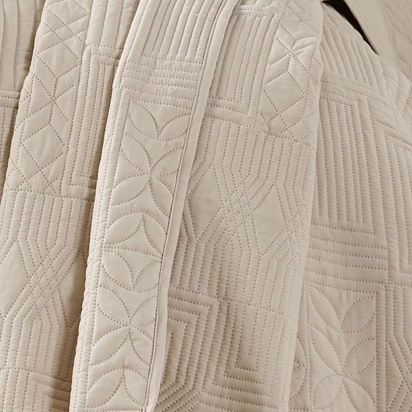 Bež prešito pregrinjalo 220x230 cm Folkstone Geo – Catherine Lansfield-image-2