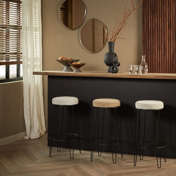 Bel oblazinjen barsko stol (višina sedeža 73 cm) Alice – Light & Living-image-4