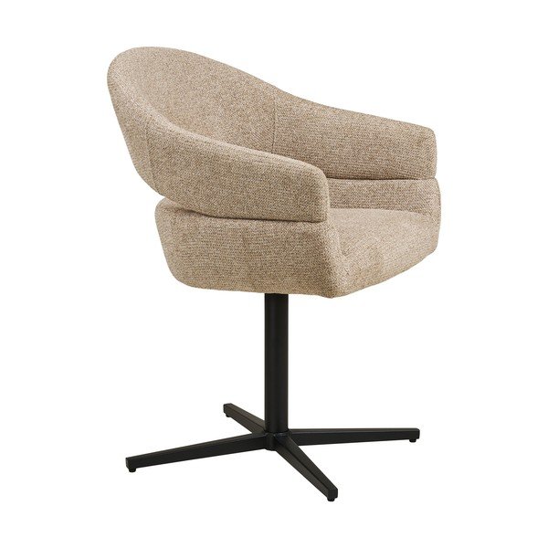 Bež oblazinjen jedilni stol z nasloni za roke Dover – House Nordic-image-3