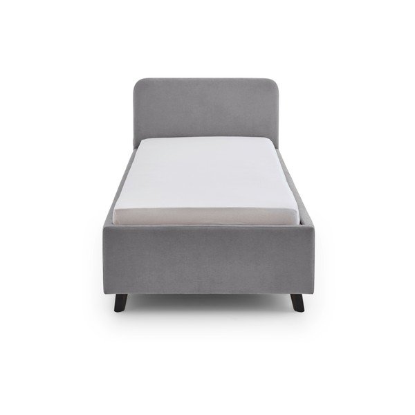 Siva otroška postelja s prostorom za shranjevanje z letvenim dnom 90x200 cm Cosy – Meise Möbel