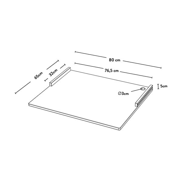 Temno zelen element - pisalna miza 80x5 cm Dakota – Tenzo-image-4
