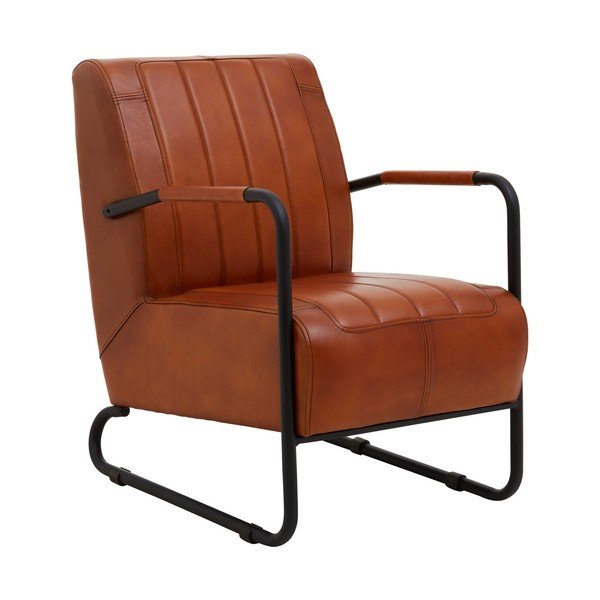 Rjav usnjen fotelj Buffalo – Premier Housewares