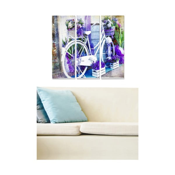Slike v kompletu 3 ks 20x50 cm Lavender – Wallity-image-1