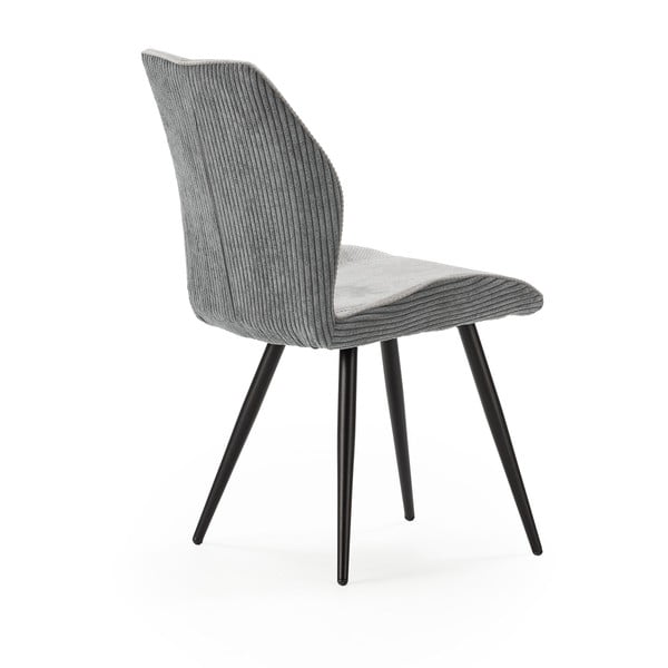 Svetlo sivi jedilni stoli iz rebrastega žameta v kompletu 2 ks Adaya – Marckeric-image-4