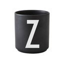 Črna porcelanasta skodelica Design Letters Alphabet Z, 250 ml