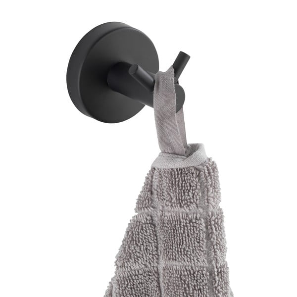 Mat črn stenski obešalnik iz nerjavečega jekla Bosio – Wenko-image-3