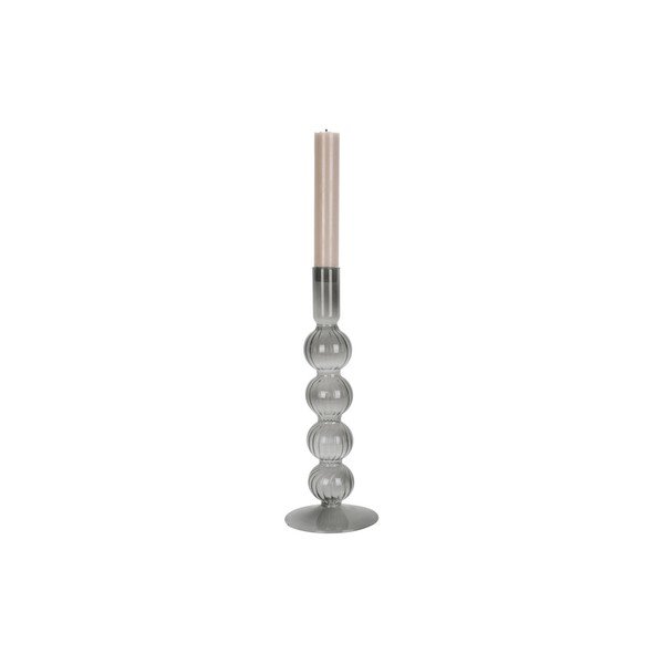Siv steklen svečnik PT LIVING Bubbles-image-1