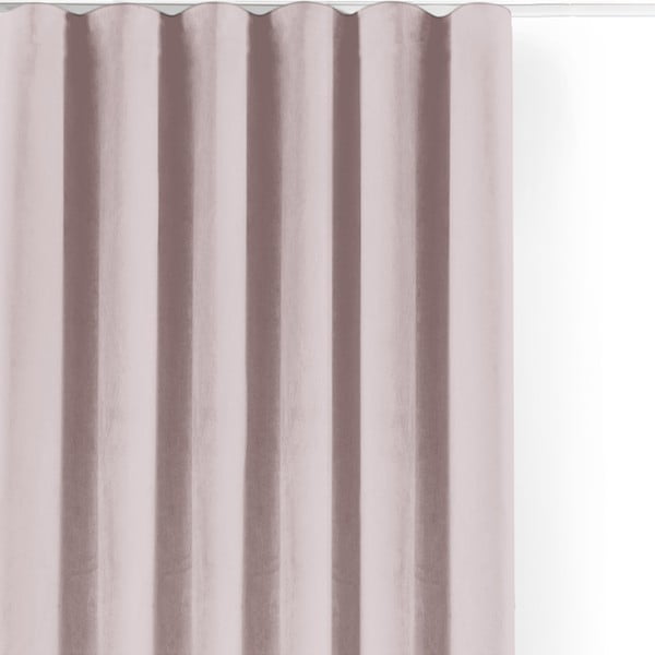 Svetlo rožnata žametna zavesa za delno zatemnitev 200x300 cm Velto – Filumi