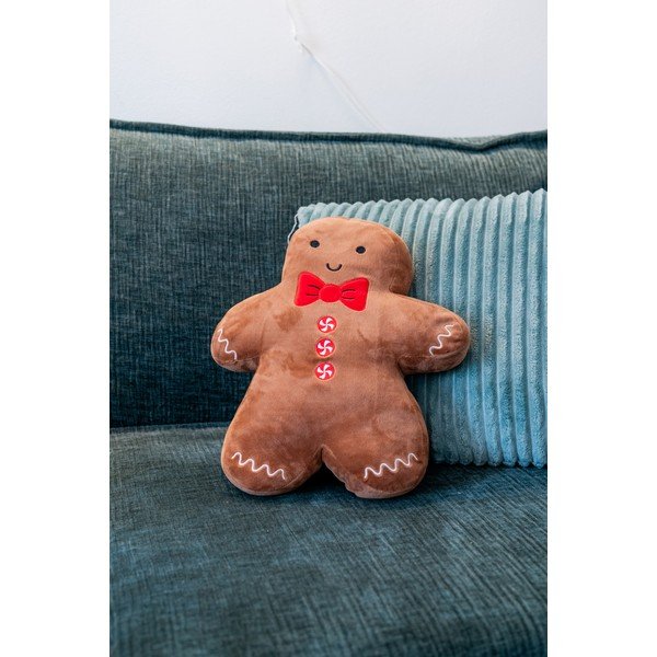 Žametna okrasna blazina z božičnim motivom 28x37 cm Gingerbread – Catherine Lansfield-image-1