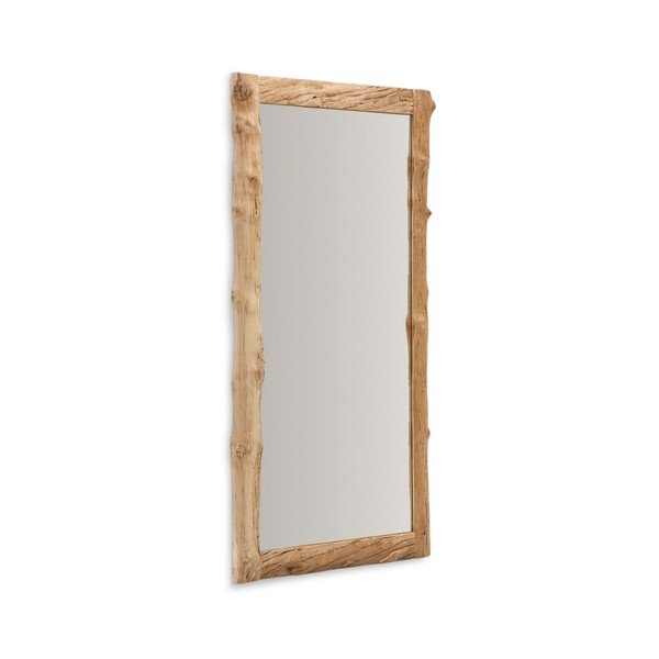 Stensko ogledalo z lesenim okvirjem 105x200 cm Ibro – Kave Home-image-2