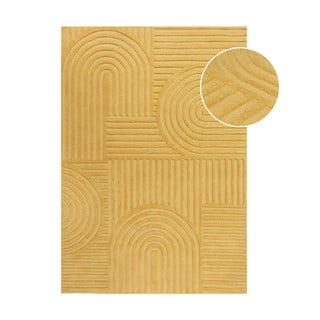 Rumena volnena preproga Flair Rugs Zen Garden, 160 x 230 cm