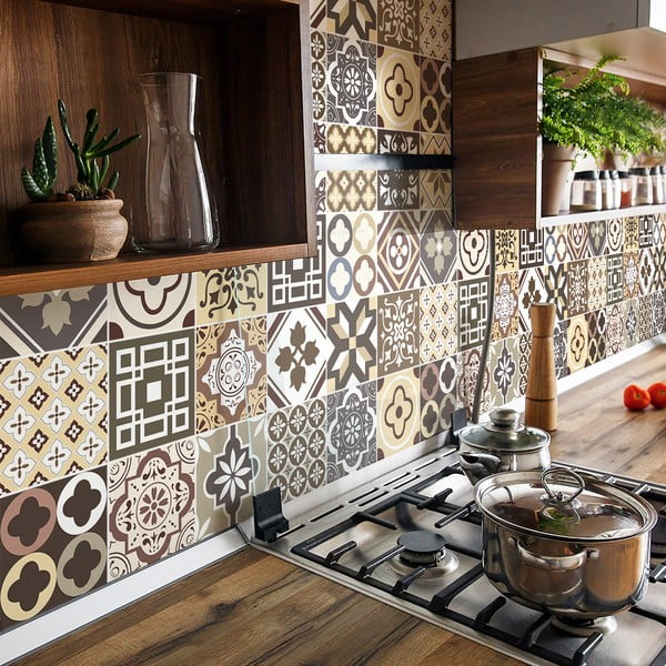 Komplet 24 stenskih nalepk Ambiance Kenjito, 15 x 15 cm-image-3