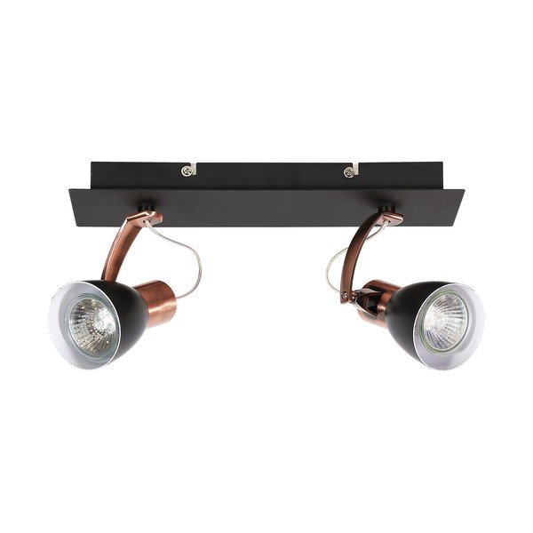 Črna/bakrena stropna svetilka s kovinskim senčilom 8x30 cm Markus – Candellux Lighting