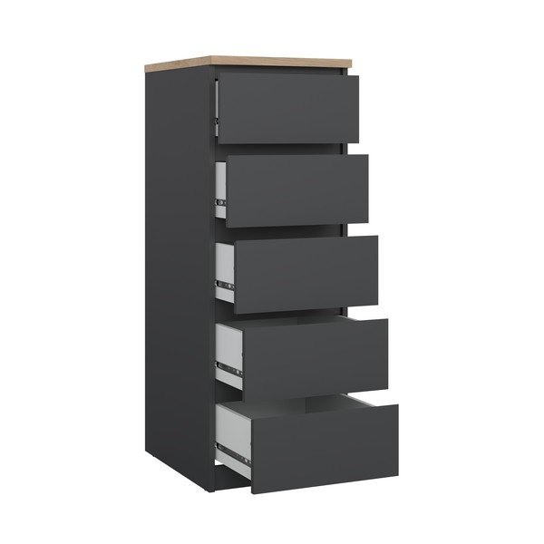 Temno siva komoda 40x111x50 cm Naia – Tvilum-image-3