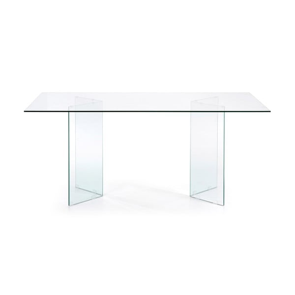 Jedilna miza s stekleno mizno ploščo 90x200 cm Burano – Kave Home-image-3