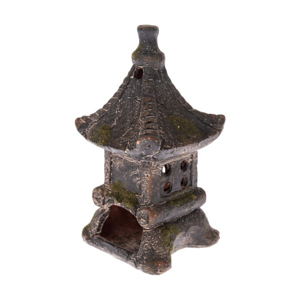 Črn keramičen svečnik Dakls Pagoda