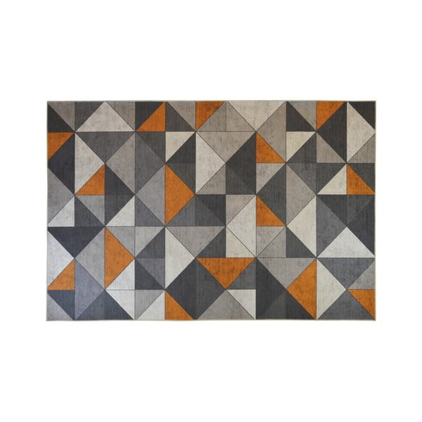 Sivo-oranžna preproga Floorita Shapes, 80 x 150 cm-image-3