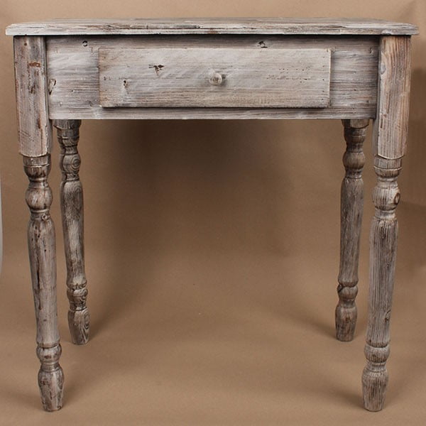 Lesena miza s predalom Sivi dnevi, 74x78 cm