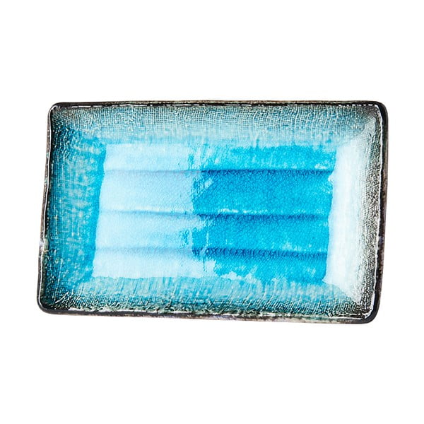Modri keramični krožnik MIJ Sky, 21 x 13,5 cm