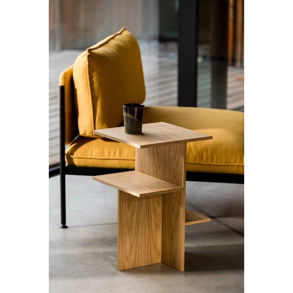 Nočna omarica v hrastovem dekorju s policami v naravni barvi Atik – noo.ma-image-1