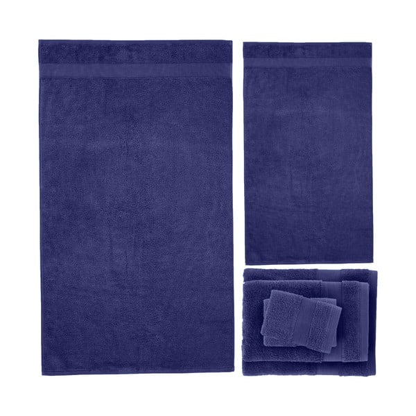 Temno modri frotirni bombažni komplet brisač 6 ks Anti-Bacterial – Catherine Lansfield-image-2