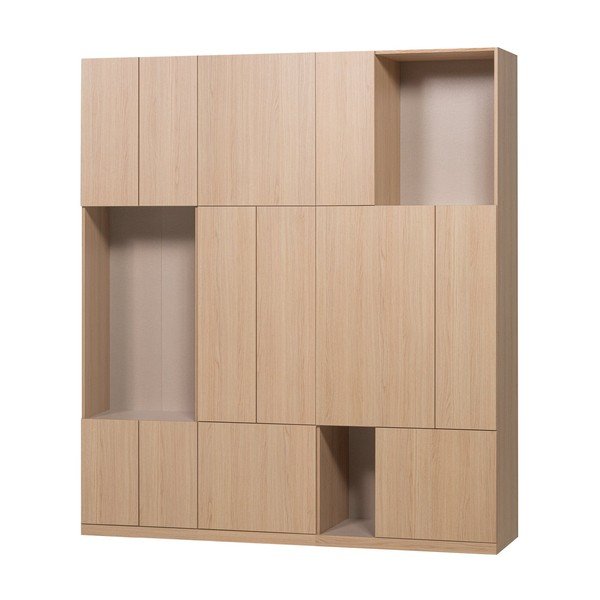 Modularna omara v naravni barvi 188x215 cm Build – WOOOD-image-2