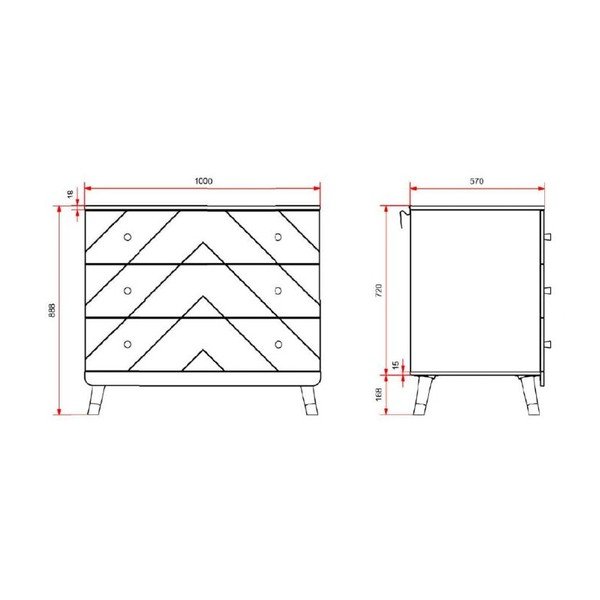 Bela otroška komoda s previjalnim pultom 100x100x74 cm Billy – Vipack-image-2