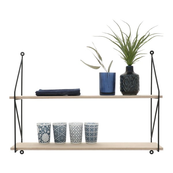 Stenska polica iz vezanega lesa Kompaktor Frida, dolžina 60 cm-image-3