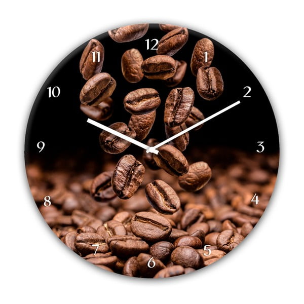 Stenska ura Styler Glassclock Coffee Seeds, ⌀ 30 cm