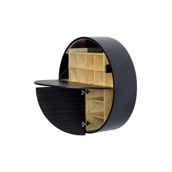 Črno-rjav nastavljiv stenski regal EMKO Pill-image-4