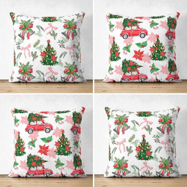 Tekstilne prevleke za blazino z božičnim motivom v kompletu 4 ks 43x43 cm – Mila Home-image-3