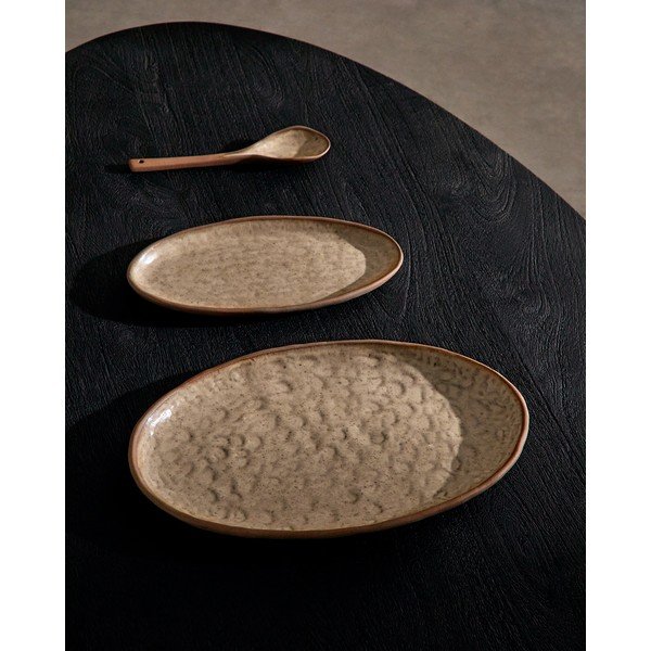 Bež servirni keramični krožniki v kompletu 3 ks Zunel – Kave Home-image-3
