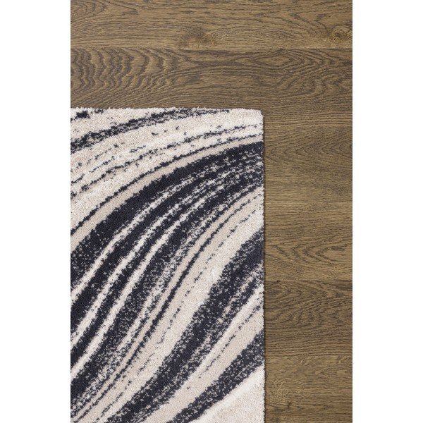 Siva/kremno bela volnena preproga 133x180 cm Zebre – Agnella-image-3