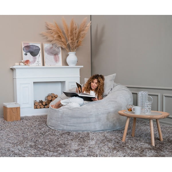 Temno rjava vreča za sedenje iz rebrastega žameta Om 135 – SLOWDOWN-image-1