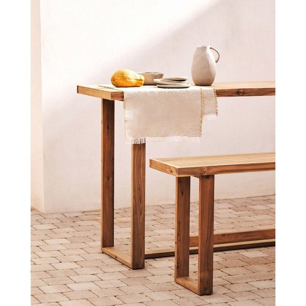 Vrtna barska miza iz masivnega tika 140x70 cm Canadell – Kave Home-image-1