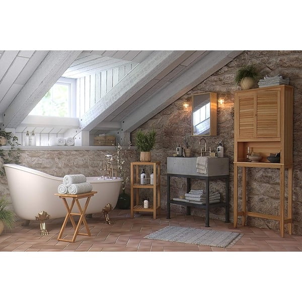 Kopalniška polica iz masivnega oreha v naravni barvi 36x79 cm Norway – Wenko-image-1