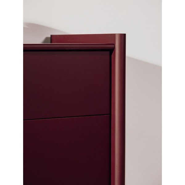 Bordo rdeča komoda 160x91x46 cm Rali – noo.ma-image-4