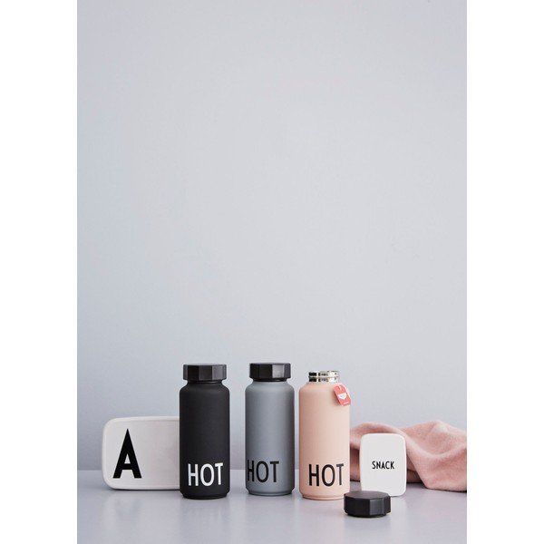 Črna termovka Design Letters Hot, 500 ml-image-3