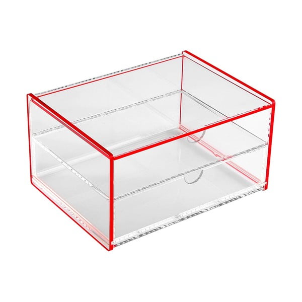 Rdeča škatla za shranjevanje Versa Ariel, 17,1 x 13 x 9,2 cm