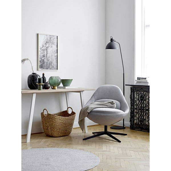 Siva preproga Bloomingville Roxie, ⌀ 120 cm-image-1