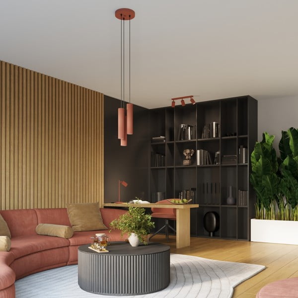 Opečnato oranžna viseča svetilka ø 19,5 cm Gleam – Sollux-image-1