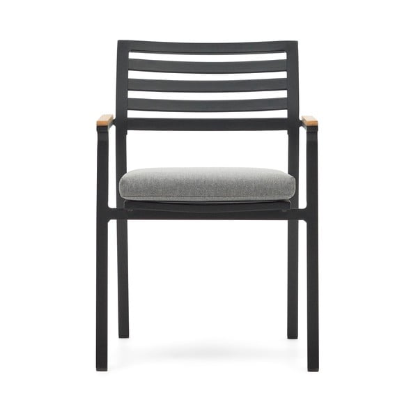 Črni kovinski vrtni stol Bona - Kave Home-image-2