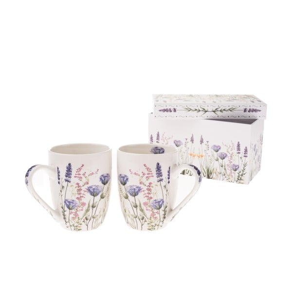 Kremno bele porcelanaste skodelice v kompletu 2 ks 350 ml – Dakls