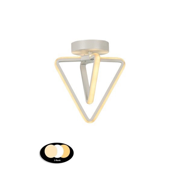 Bela kovinska LED stropna svetilka Baris – Squid Lighting-image-2