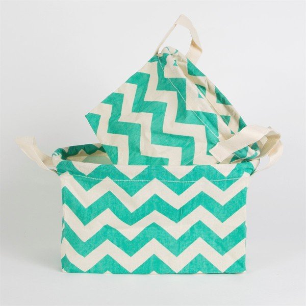 Komplet 2 modrih košar Sass & Belle Chevron-image-1