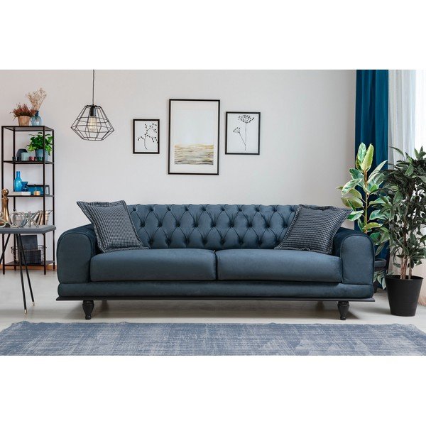 Modra sedežna garnitura 220 cm Arredo – Balcab Home-image-3
