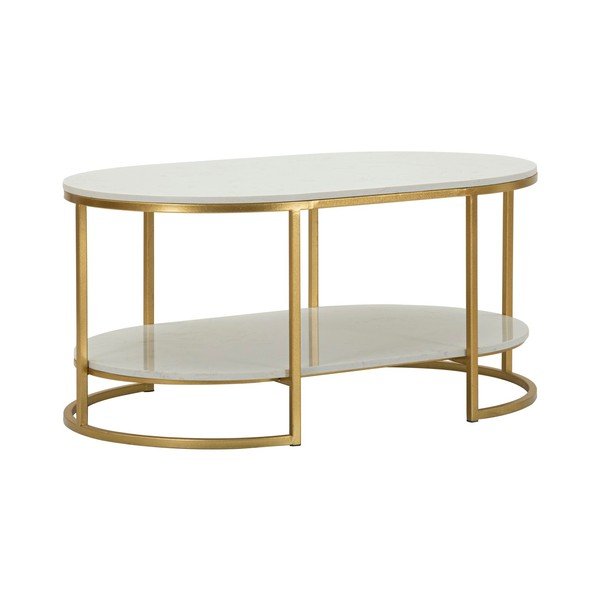 Klubska mizica z marmorno mizno ploščo v beli in zlati barvi 60x90 cm Izmir – Mauro Ferretti-image-3