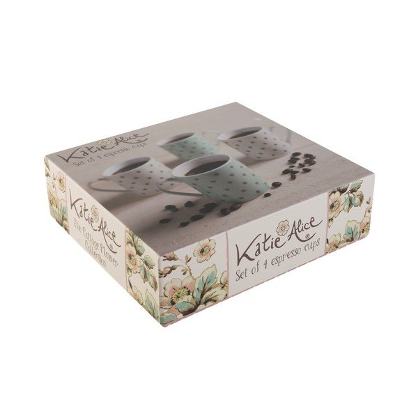 Komplet 4 porcelanskih vrčkov za espresso Creative Tops Cottage Flowers, 60 ml-image-1