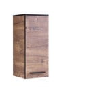 Rjava stenska kopalniška omarica v hrastovem dekorju 30x72 cm Set 374 - Pelipal